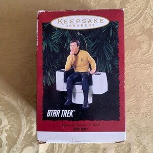 1995 Hallmark Star Trek Captain James T. Kirk Christmas Ornament IOB